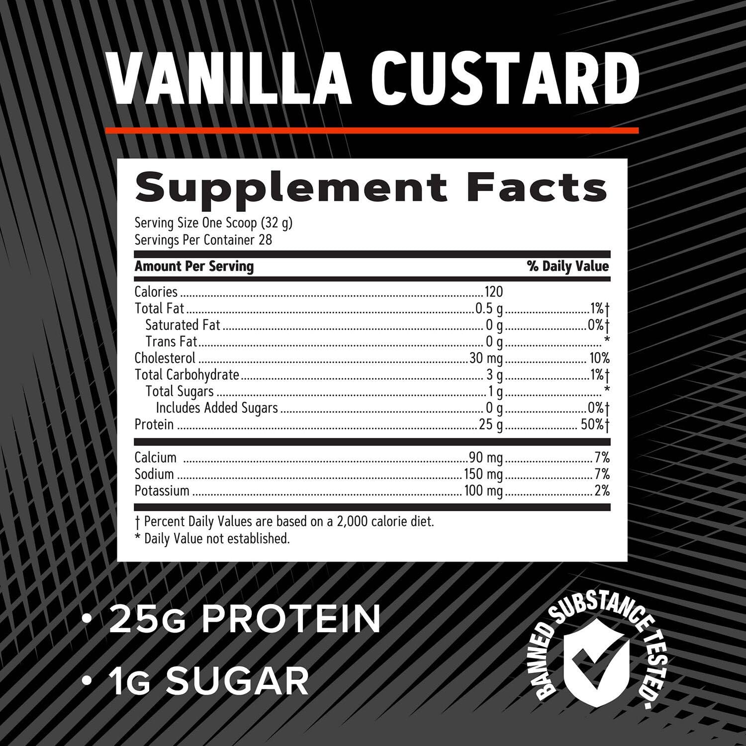 GNC AMP Pure Isolate Vanilla Custard scoop ready for post-workout shake.