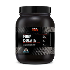 GNC AMP Pure Isolate Whey Protein Cookies & Cream tub front