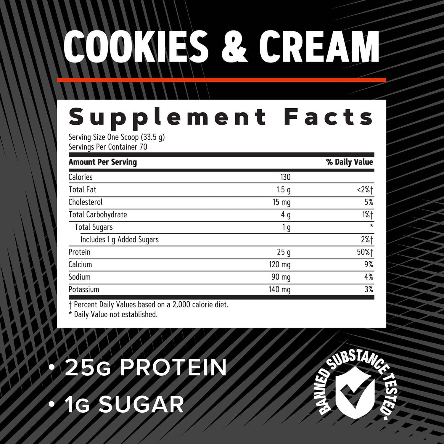 GNC AMP Pure Isolate Cookies & Cream box features Informed Choice certification.