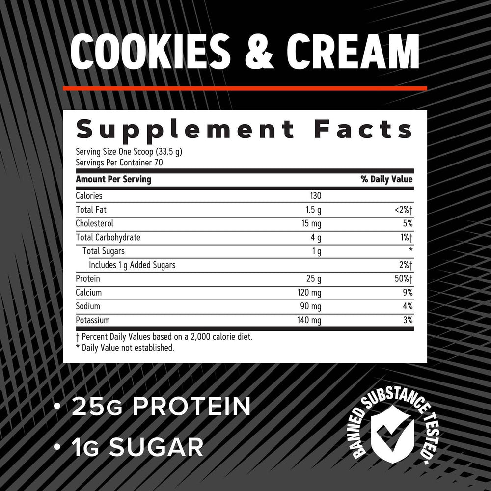 GNC AMP Pure Isolate Cookies & Cream box features Informed Choice certification.