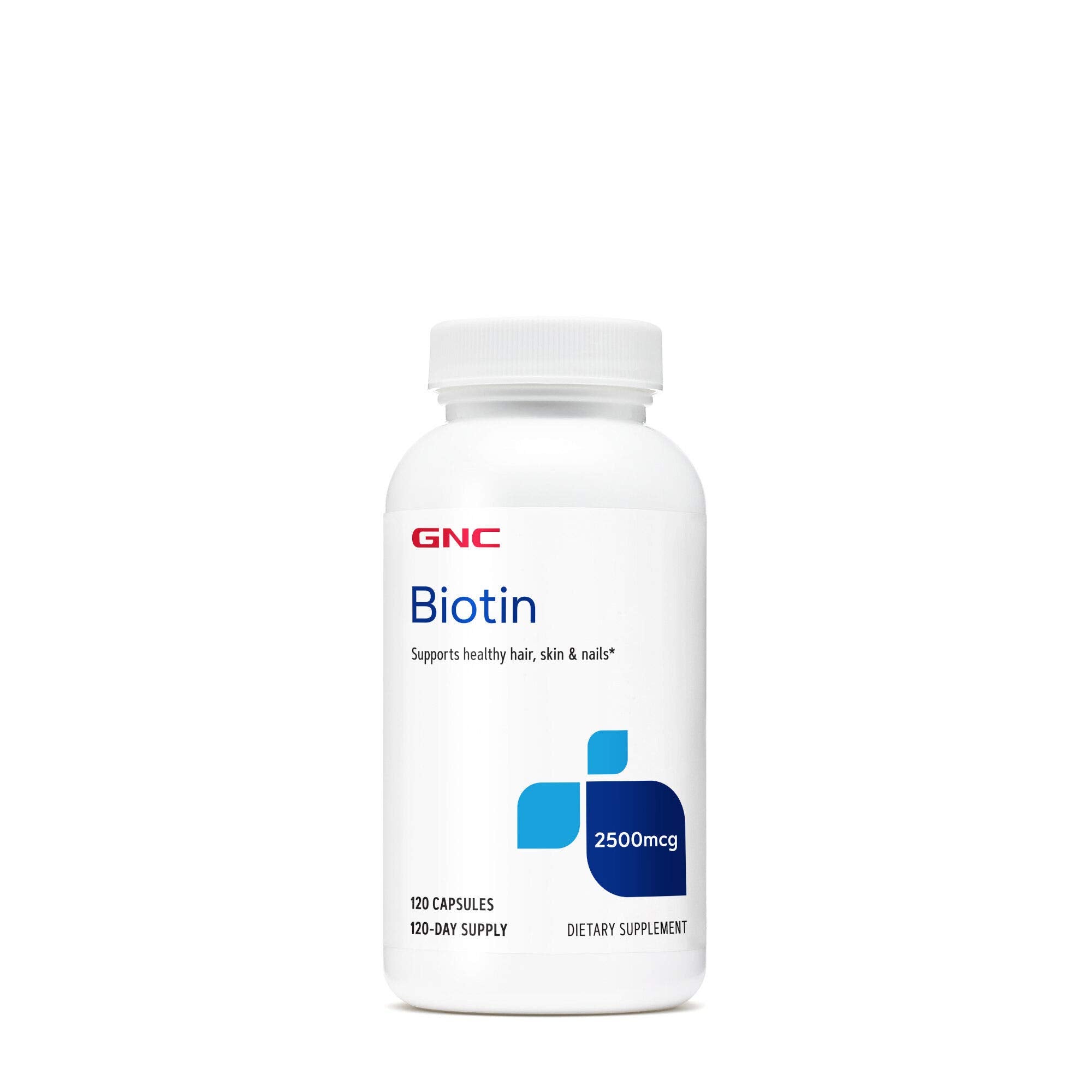 GNC Biotin 2500mcg bottle with 120 capsules