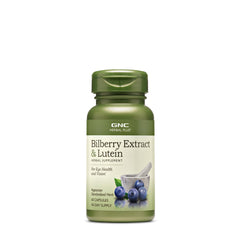 GNC Herbal Plus Bilberry Extract & Lutein bottle with 60 servings