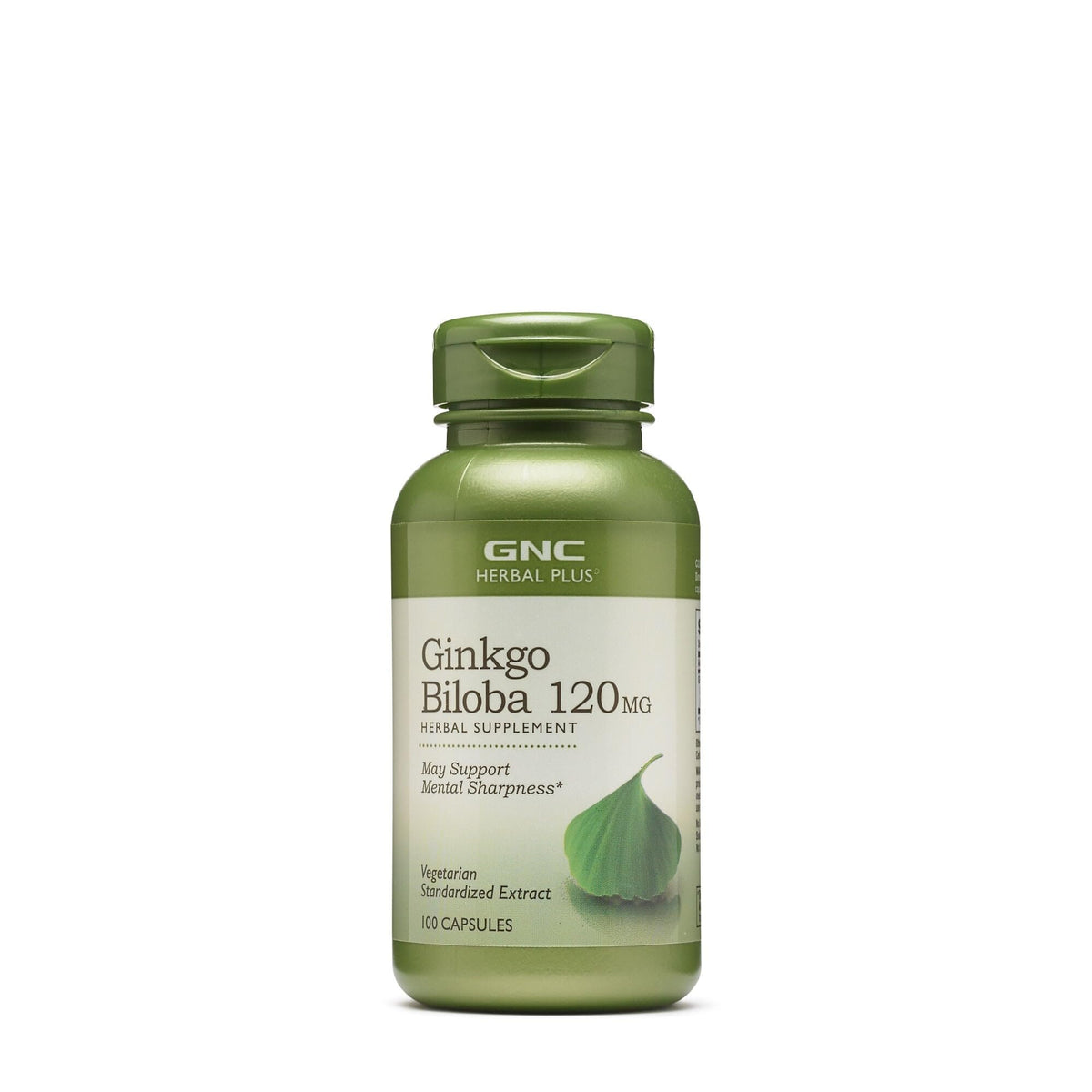 GNC Herbal Plus Ginkgo Biloba 120mg bottle front view