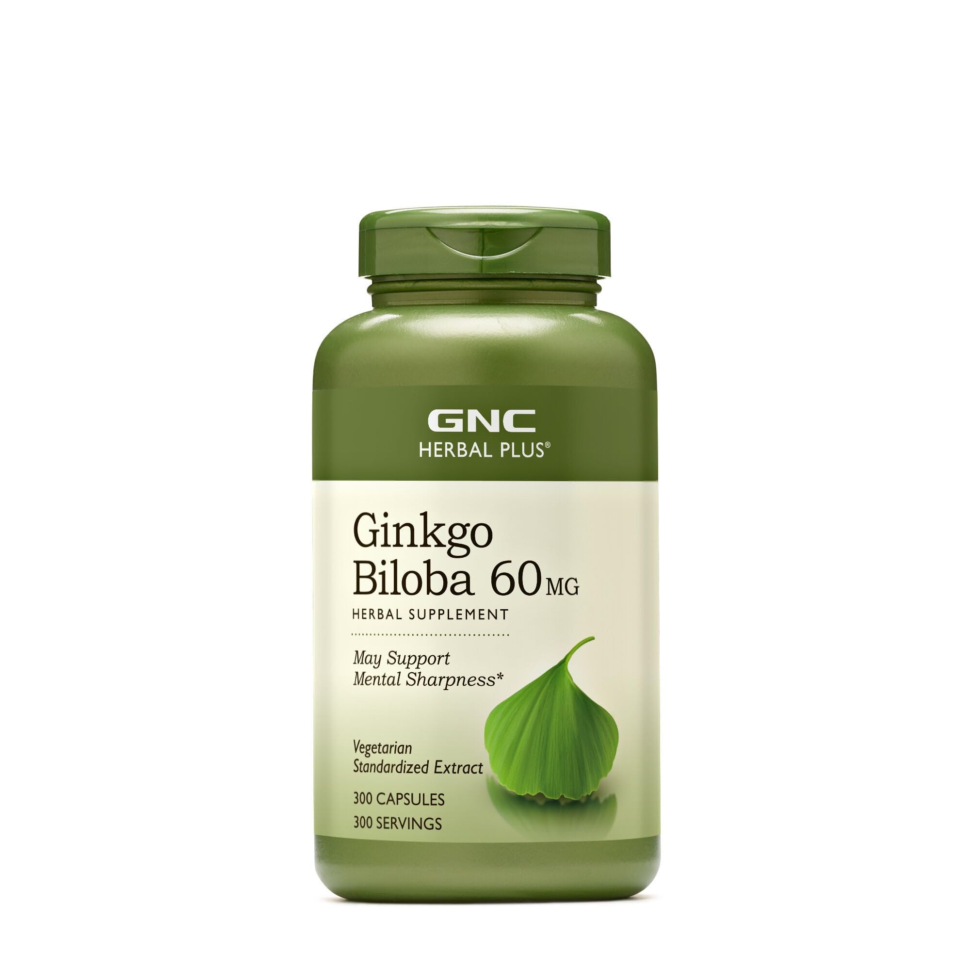 GNC Herbal Plus Ginkgo Biloba 60mg bottle – front view