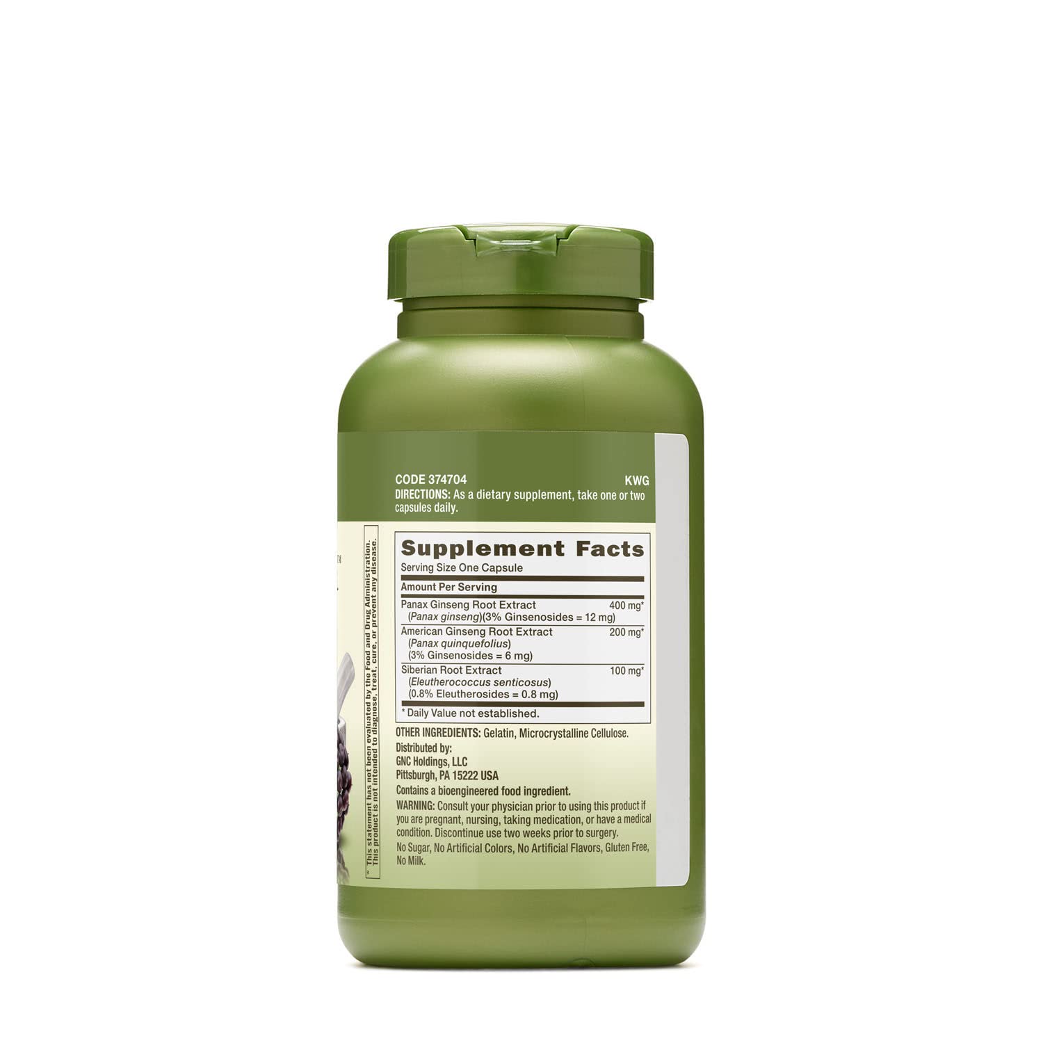 Close-up of Panax ginseng, American ginseng, and Siberian ginseng ingredients