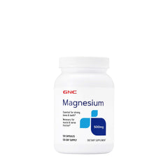 GNC Magnesium 500mg bottle with 120 capsules