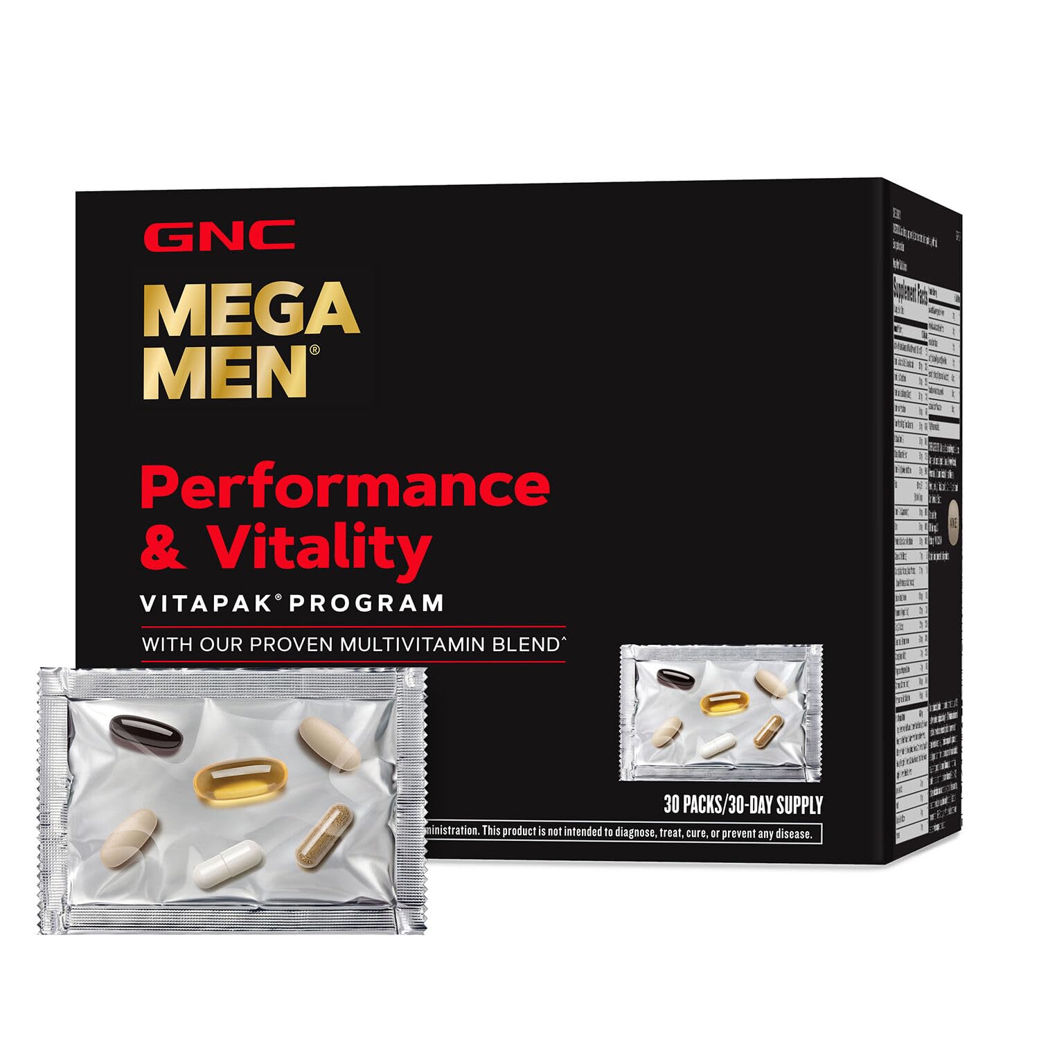 GNC Mega Men Vitapak Program box and 30 packs