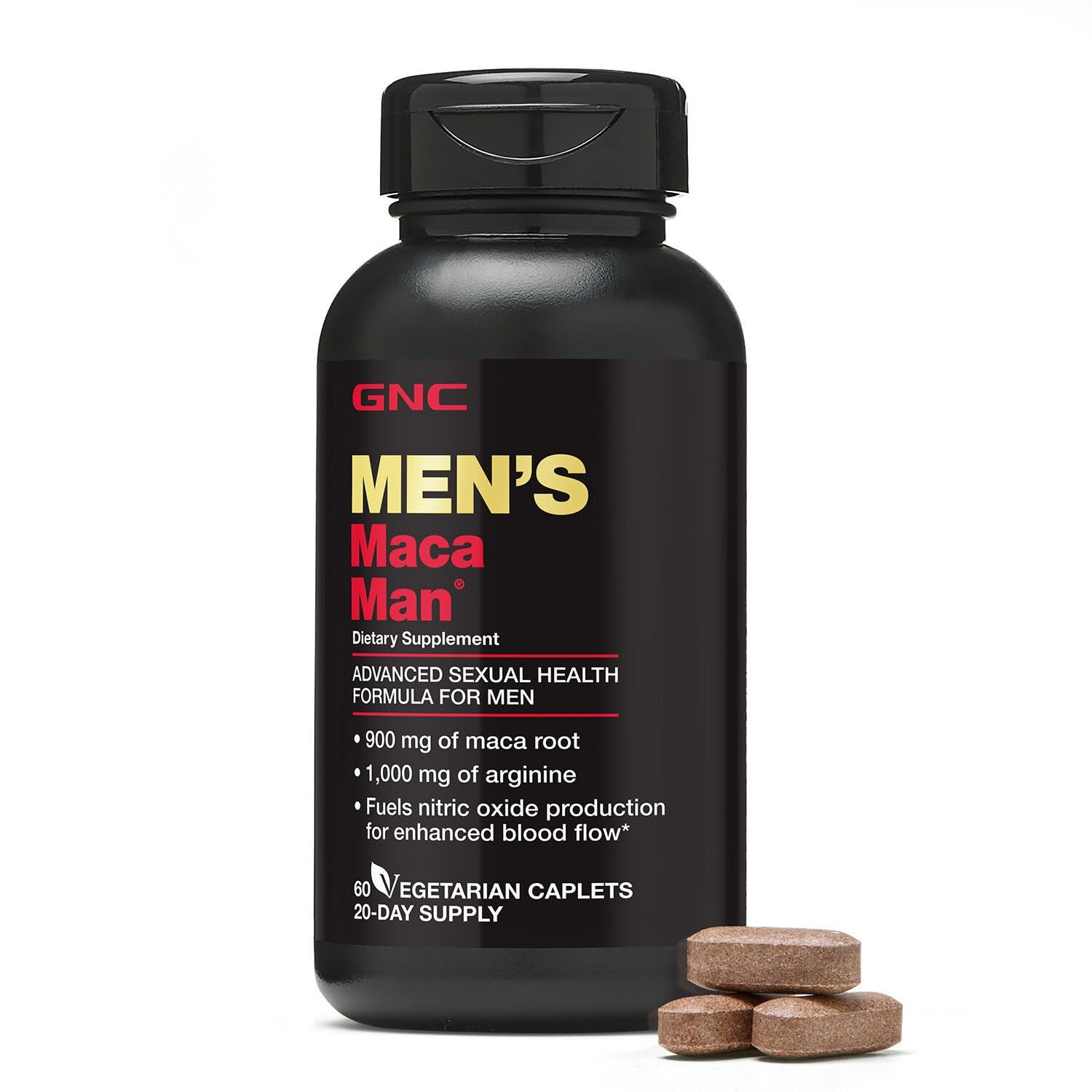 Front view of GNC Men's Maca Man bottle