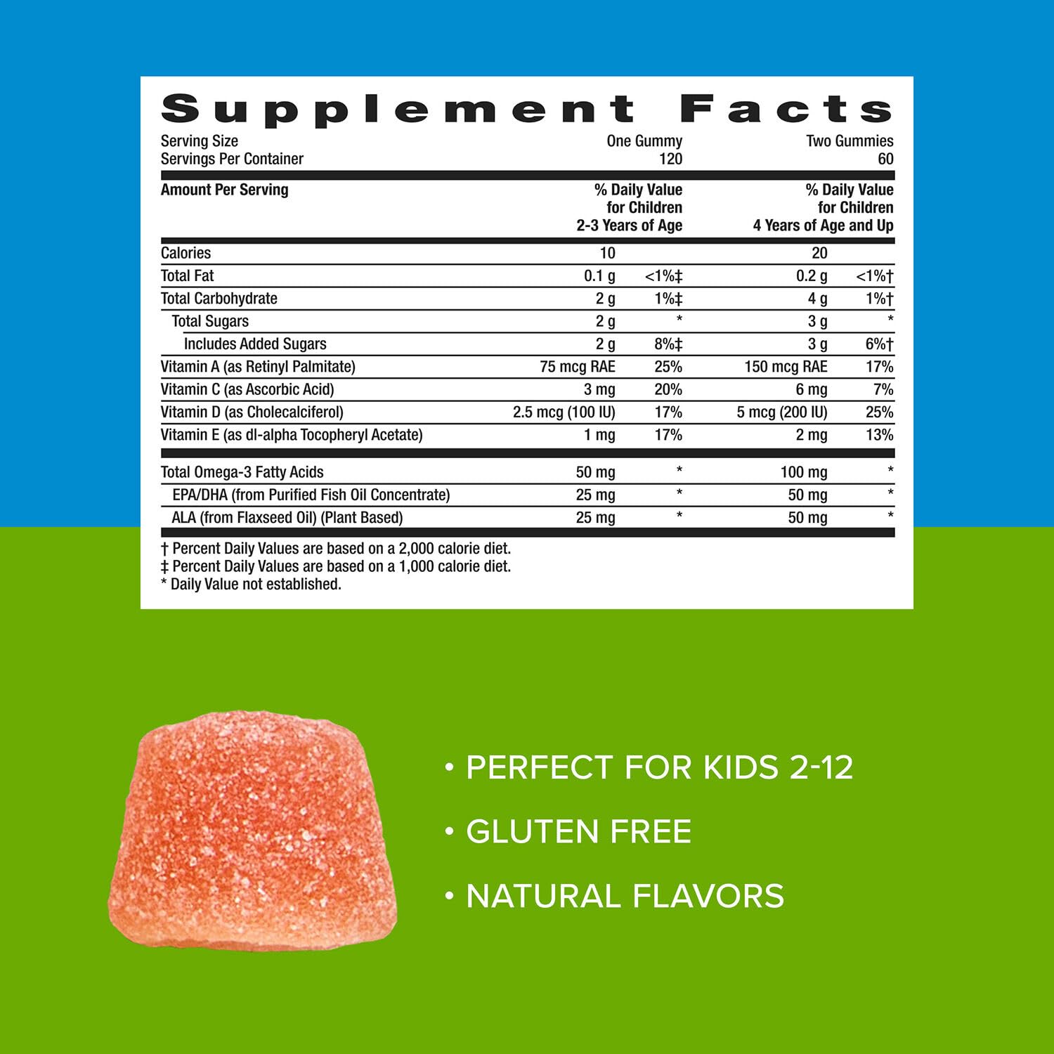 Side view of Raspberry Lemon flavored GNC Milestones Kids DHA Gummies bottle