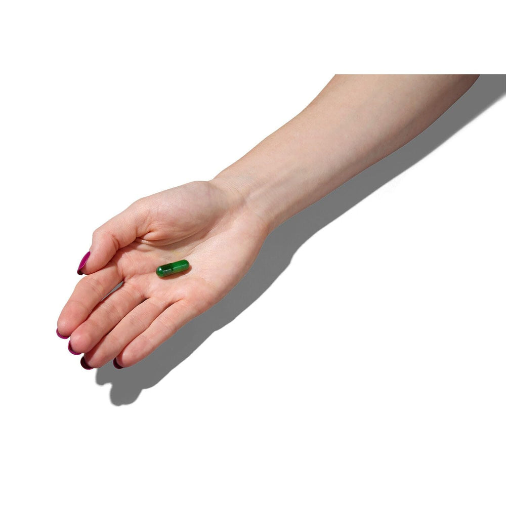 Oregano oil supplement bottle showing 100 servings