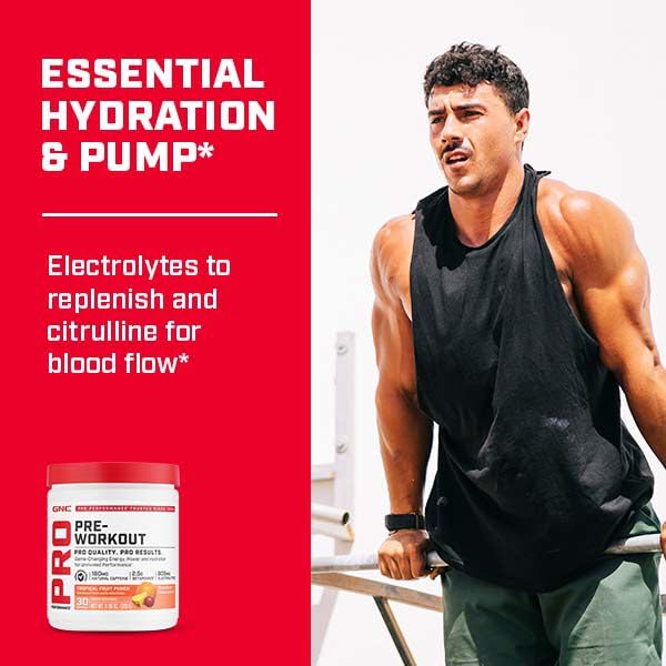 Ingredients list for GNC Pro Performance Pre-Workout Blue Raspberry