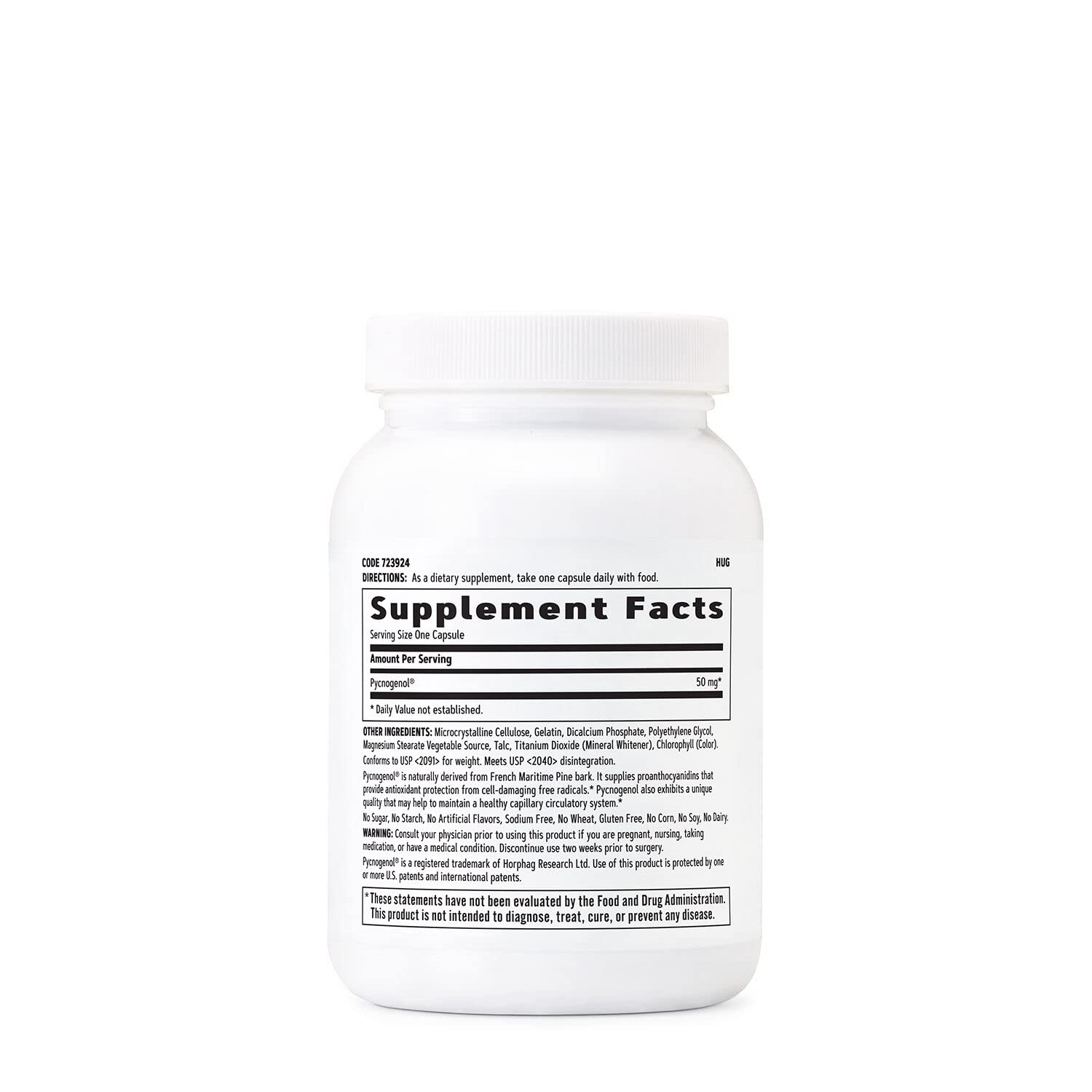 GNC Pycnogenol 50mg capsules close-up