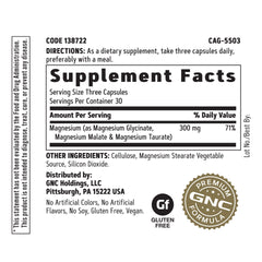 Close-up of GNC Super Magnesium caplets (90-count)