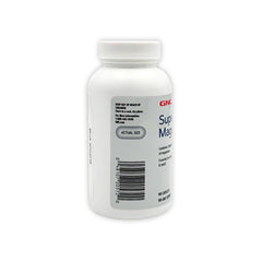 Close-up of GNC Super Magnesium 400mg bottle with 90 caplets
