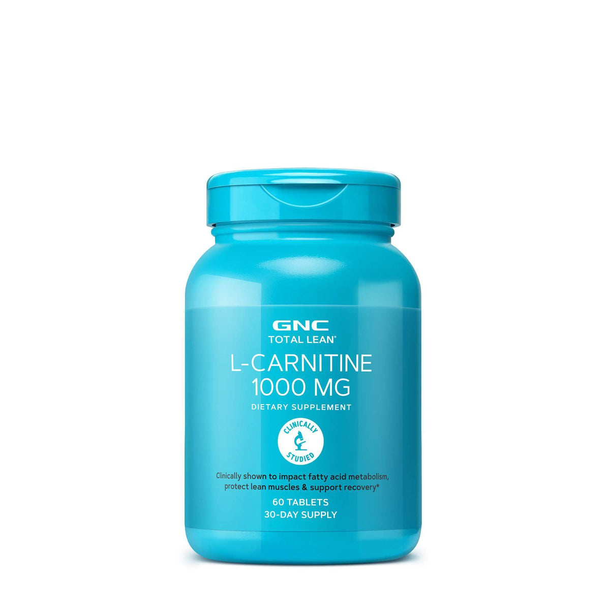 GNC Total Lean L-Carnitine 1000mg bottle with 60 tablets