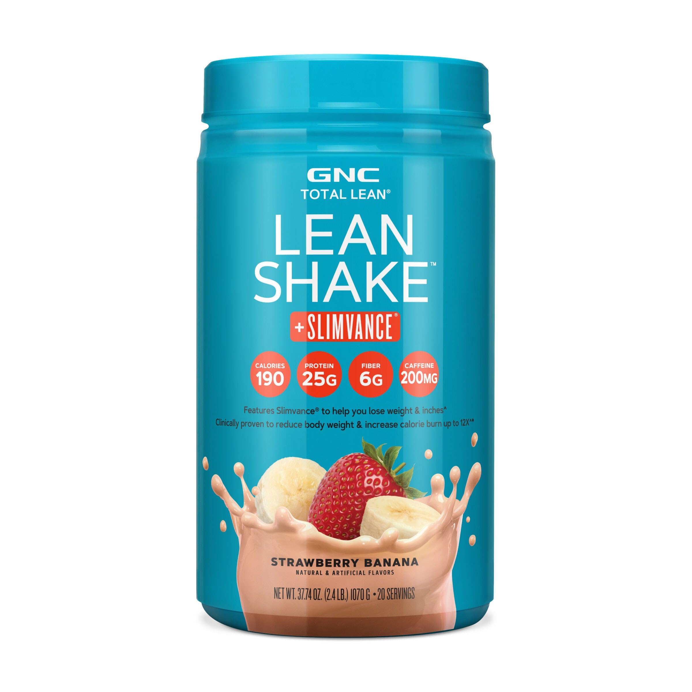 GNC Total Lean Lean Shake Slimvance Stim bottle front view for everyday weight management.