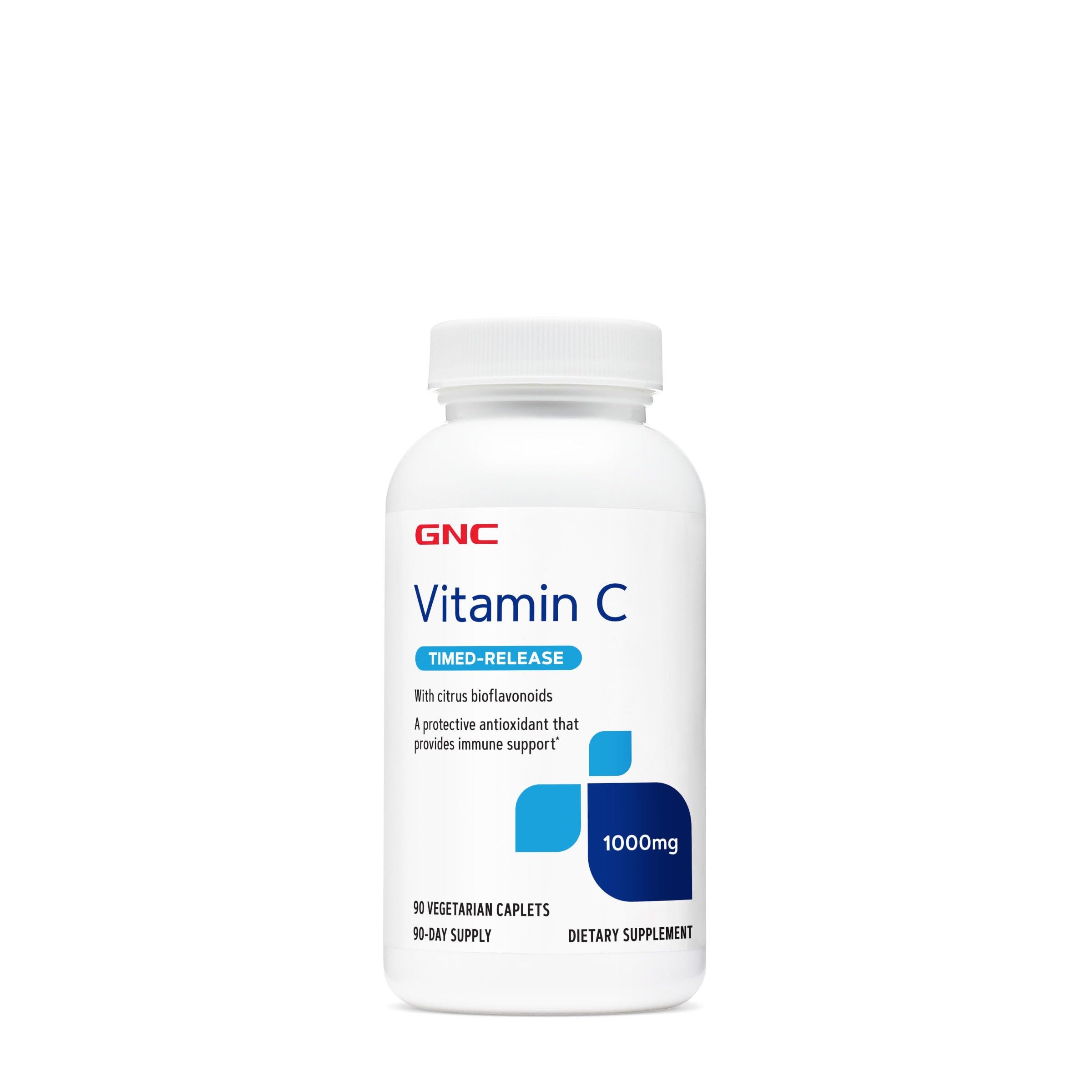 GNC Vitamin C 1000mg bottle with 90 caplets