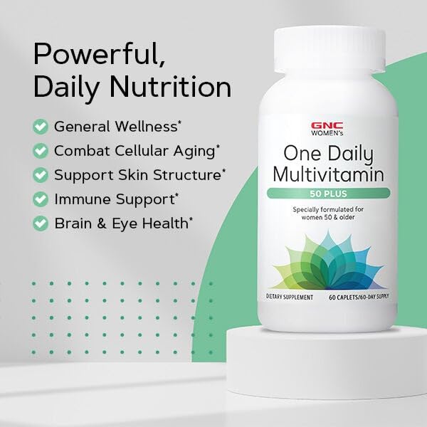 Pack of 2 bottles of GNC Women's 50+ One Daily Multivitamin