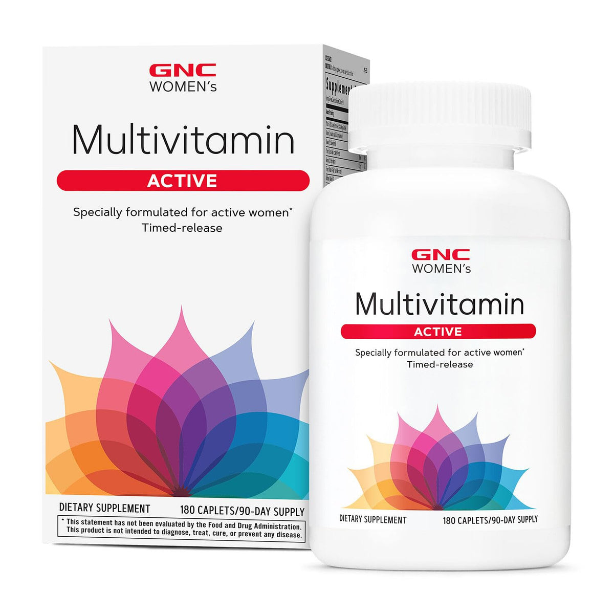 GNC Women's Active Multivitamin bottle front with 180 caplets