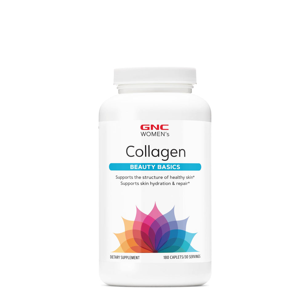 GNC Women's Collagen bottle with 180 caplets