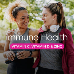 Graphic illustrating immune support and antioxidants