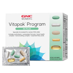 GNC Women's Ultra Mega 50 Plus Vitapak Program bottle front