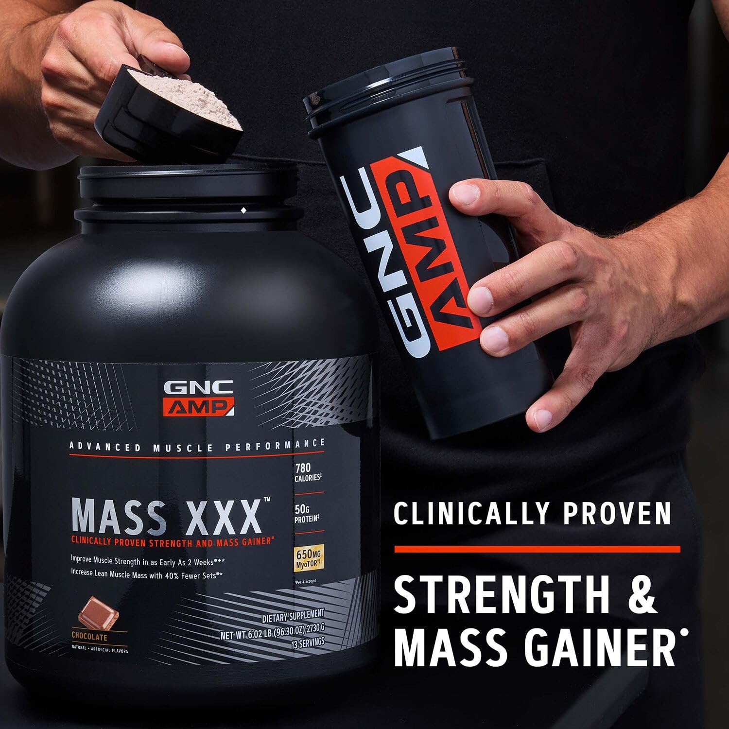 Micronized amino acids in GNC AMP Mass XXX