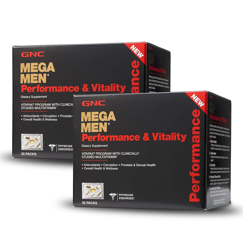 GNC Mega Men Performance Vitality - 30 Packs Vitapak program