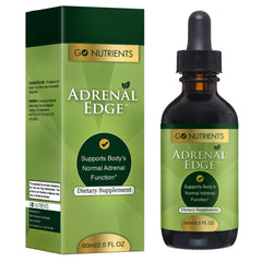 Dropper bottle of Adrenal Edge liquid herbal tincture