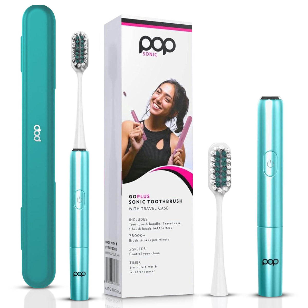 Go Plus Sonic Travel Electric Toothbrush front view