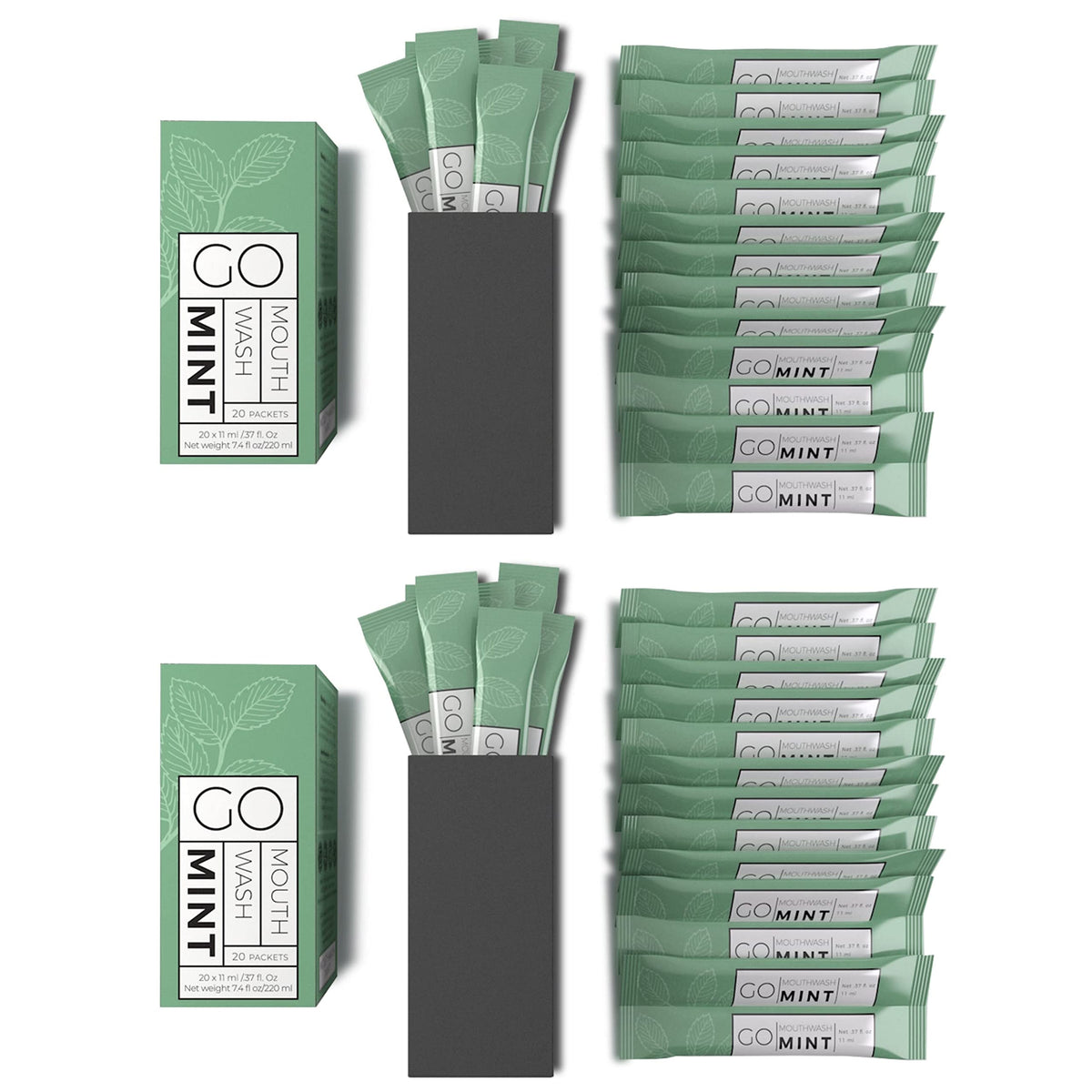 Go Travel Mouthwash packets – mini single-use sachets for fresh breath