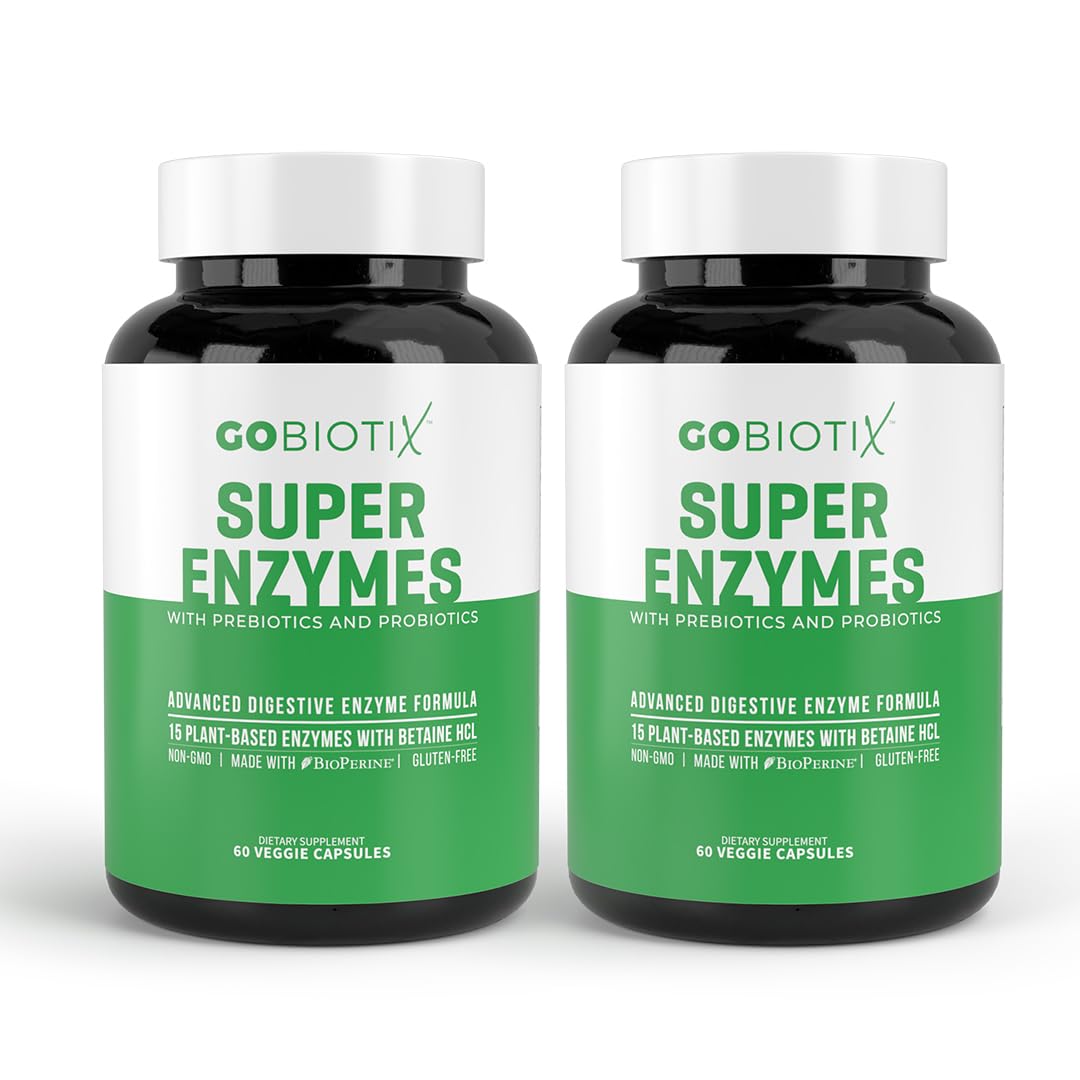 GoBiotix Digestive Enzymes bottle on white background