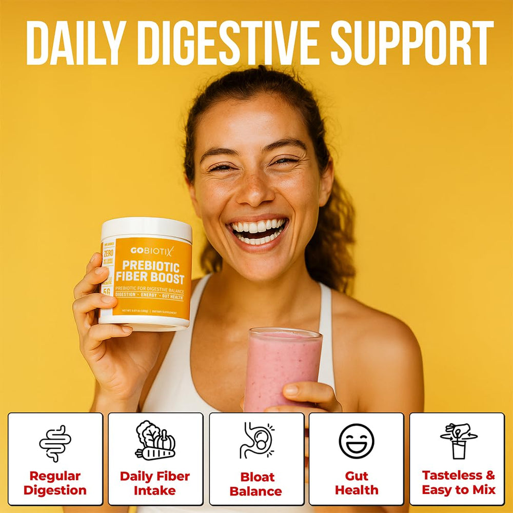 Unflavored fiber powder being poured into a glass