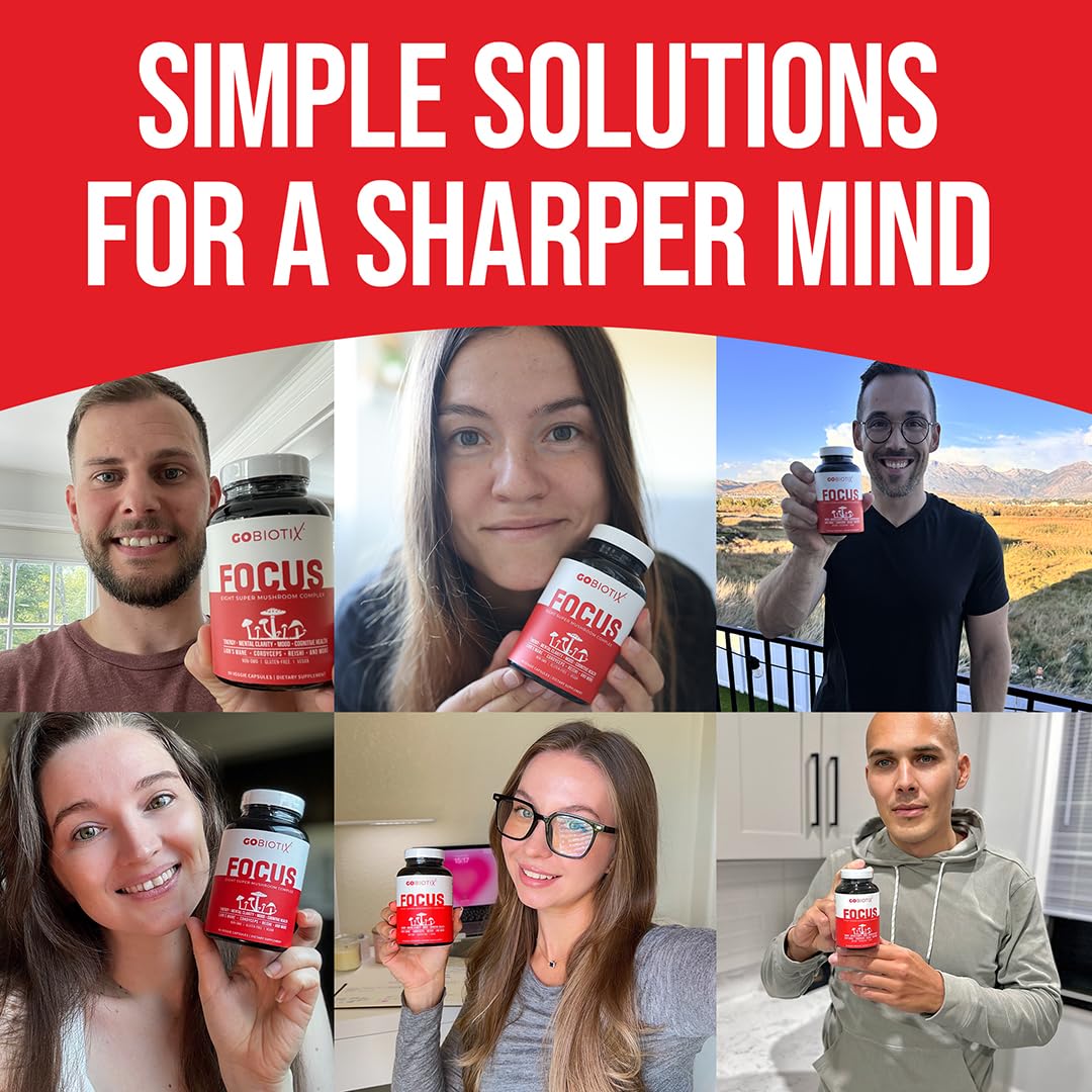 GOBIOTIX Focus packaging and capsule bottle on white background