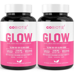 Bottle of GOBIOTIX Hair Skin Nails supplement – 60 servings