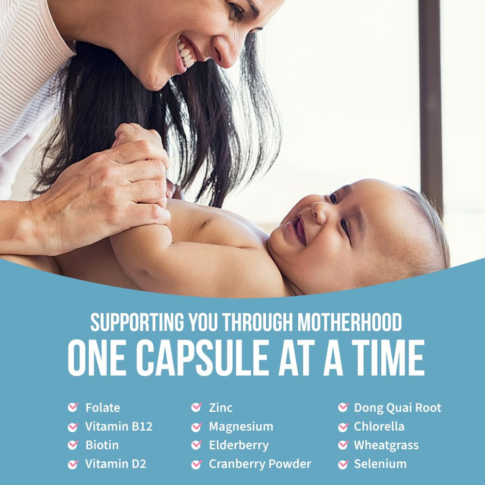 Close-up of GOBIOTIX Postpartum Vitamins bottle label