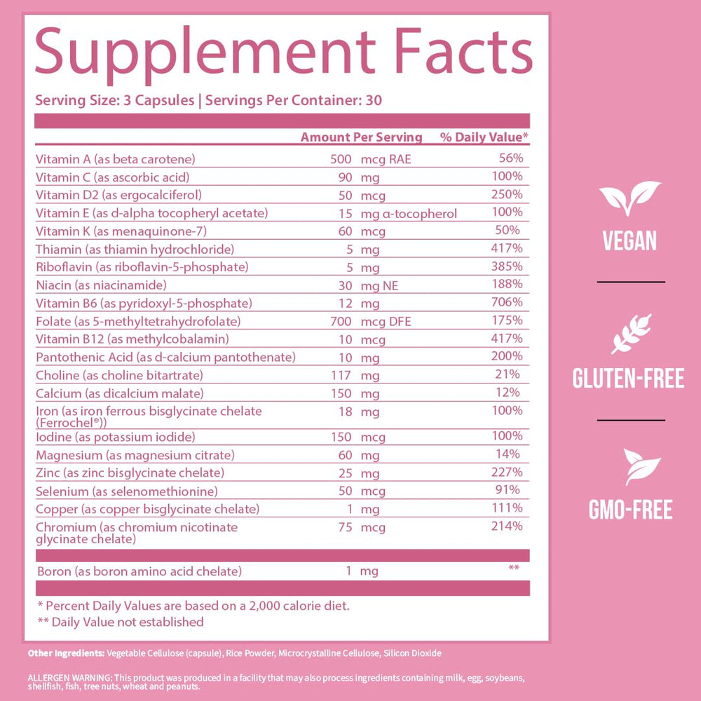 Gluten-free vegan prenatal vitamins symbol