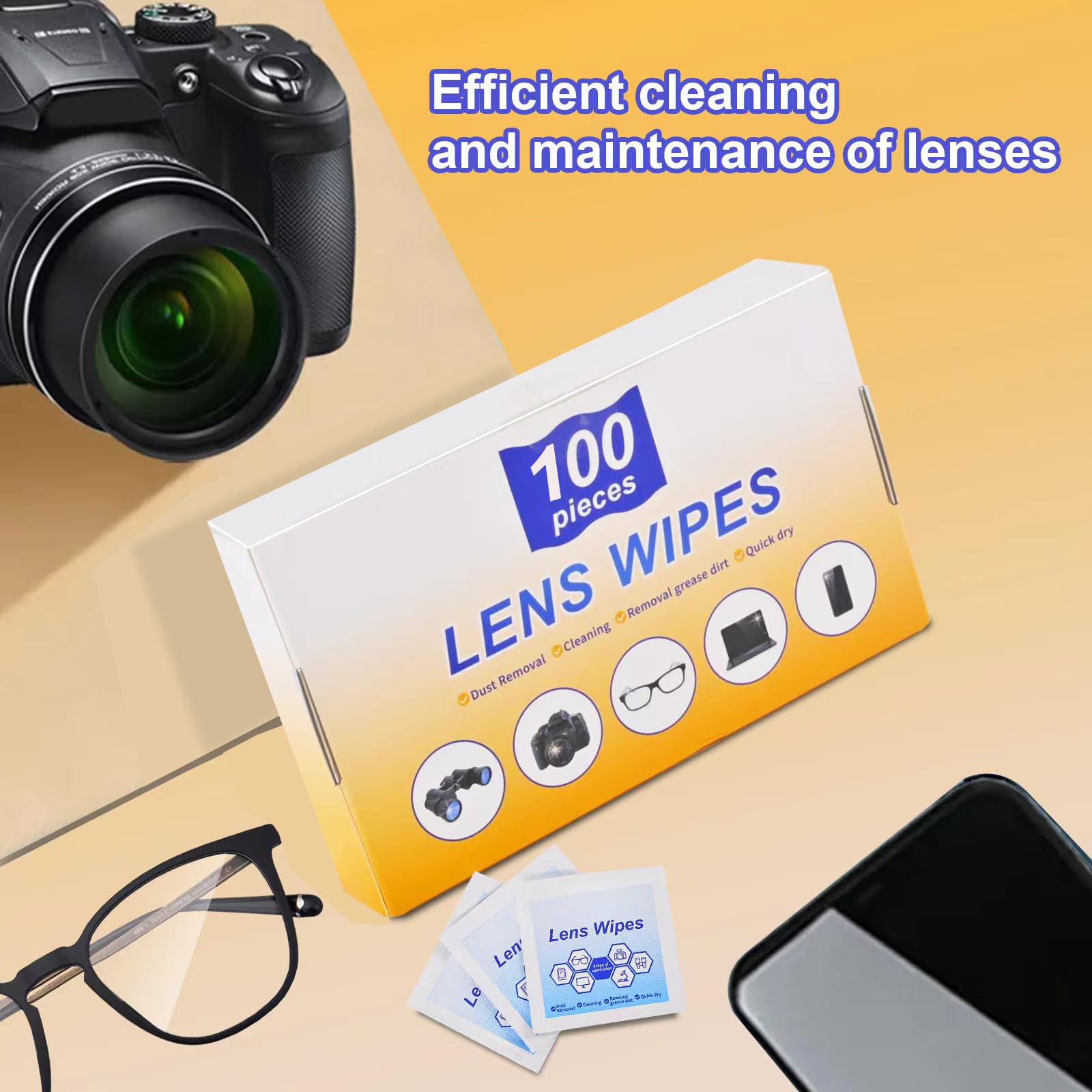 Goggles cleaned with lens wipes
