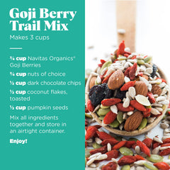 Goji berries in trail mix bowl