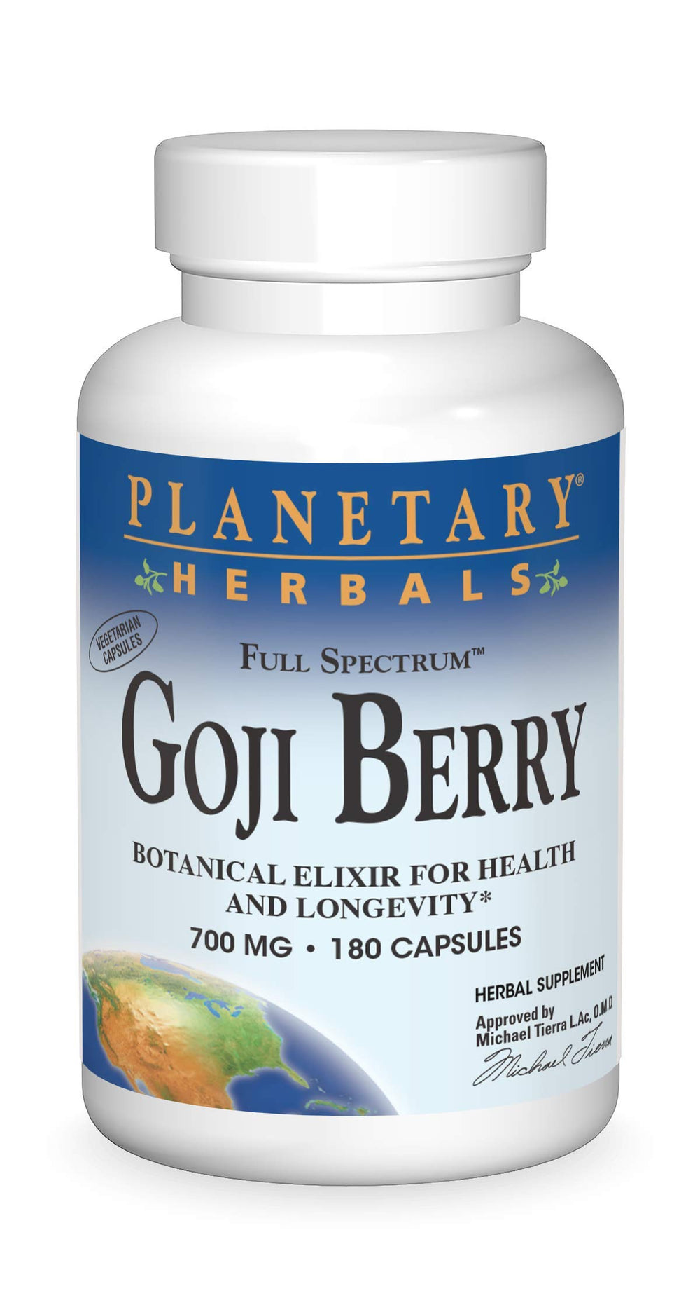 Planetary Herbals Goji Berry Full Spectrum 700mg bottle