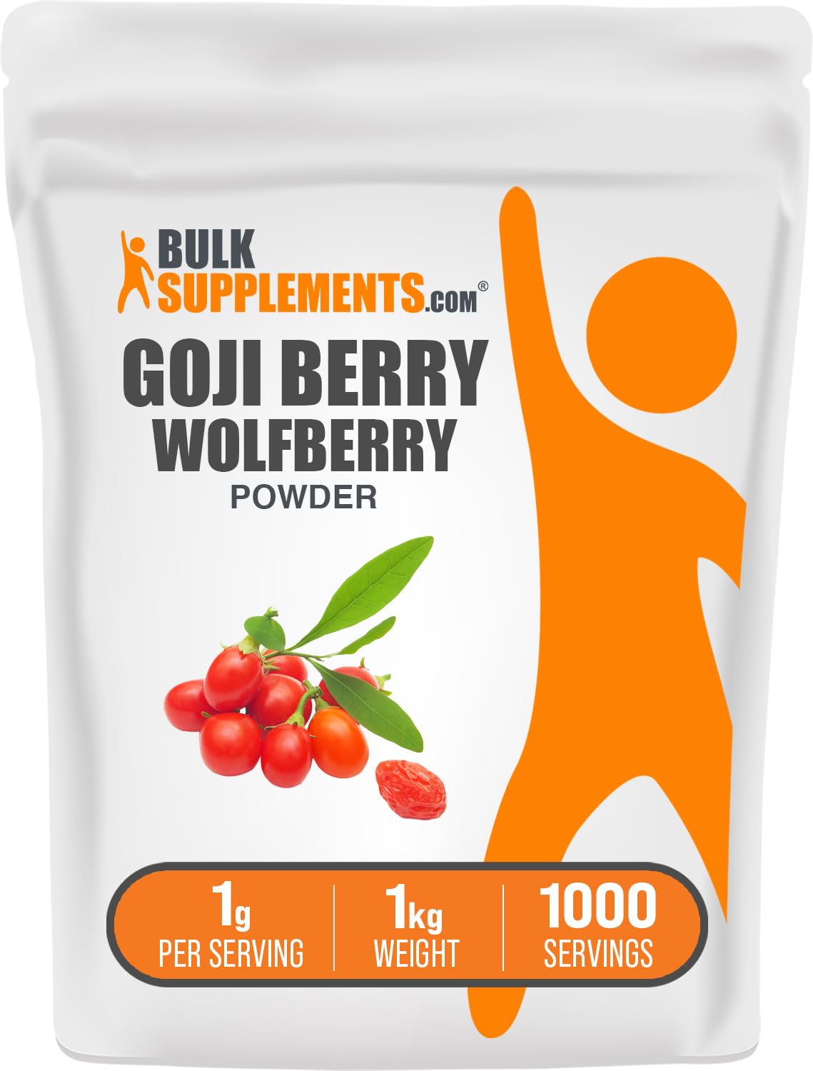 Goji Berry Powder 1kg bulk supplements packaging and powder