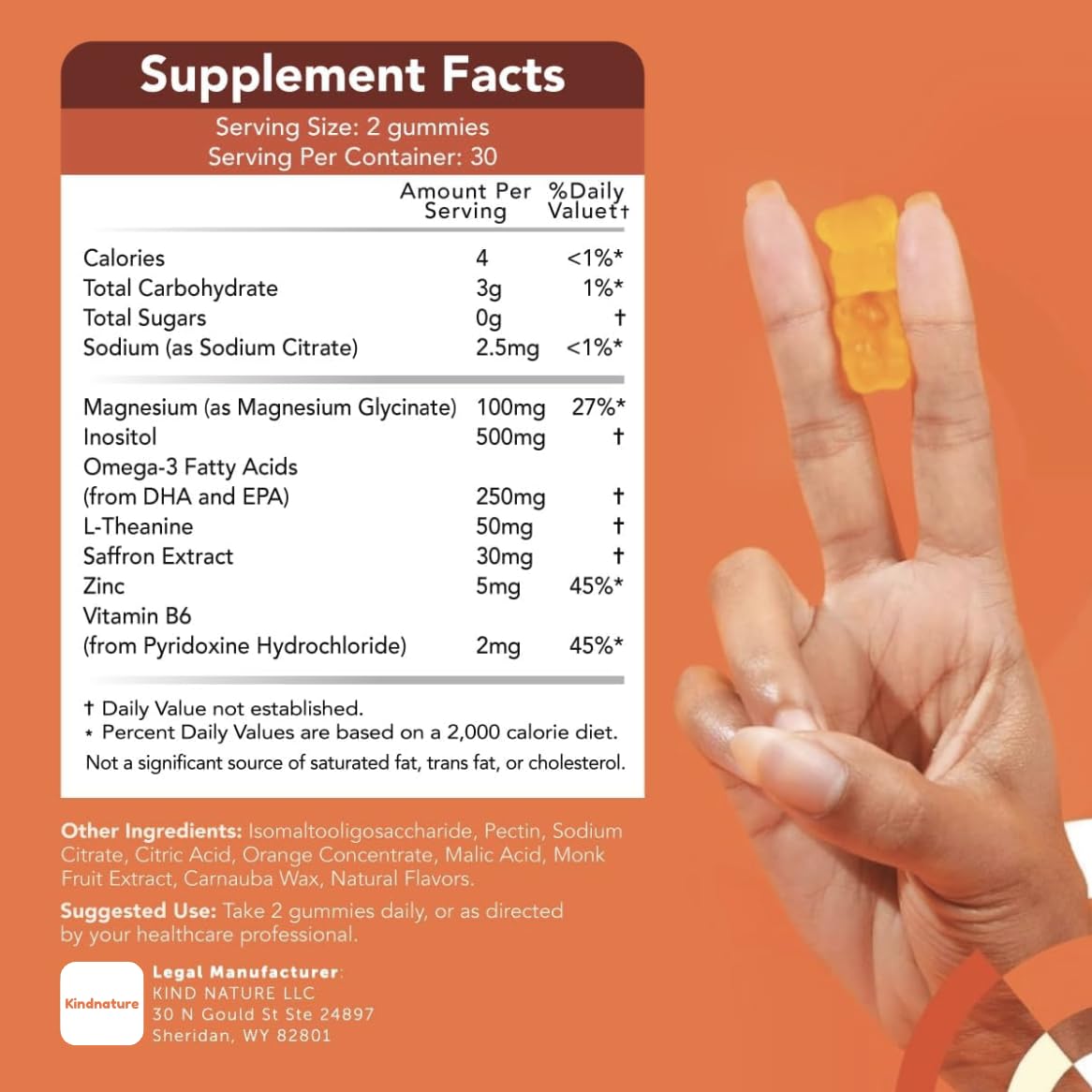 GOJOY NATURALS arranged ingredients display including saffron and magnesium, shows natural blend