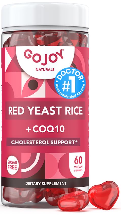 GOJOY Naturals Red Yeast Rice Gummies with CoQ10 bottle front view