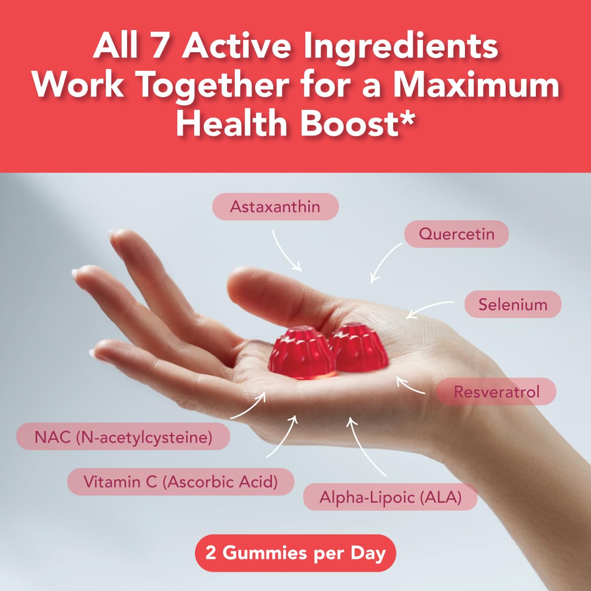 Sugar-free cherry-flavored GOJOY gummies