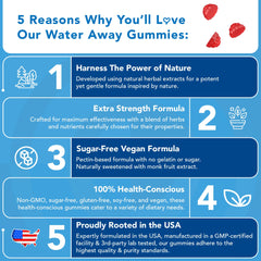 GOJOY NATURALS Water Away Gummies green tea and cranberry complex image