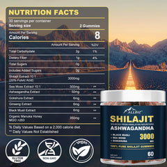 Gold grade Himalayan Shilajit gummies with Ashwagandha