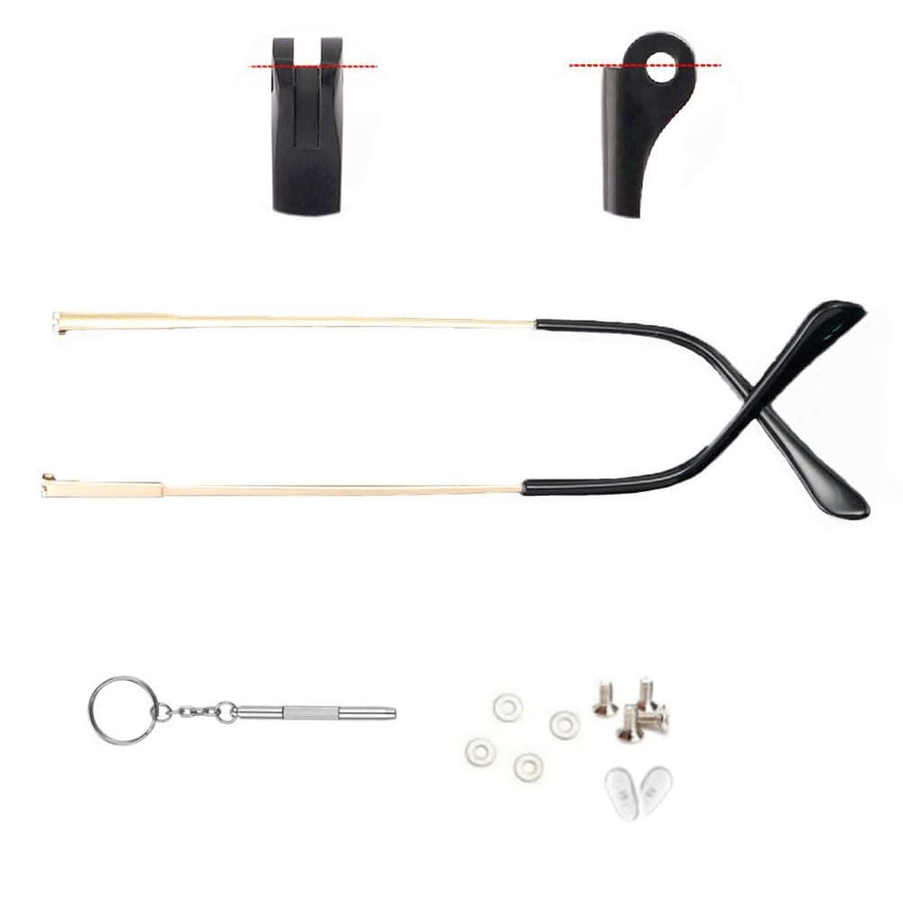 Gold metal glasses replacement arm – full length 138 mm