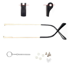 Gold metal glasses replacement arm – full length 138 mm