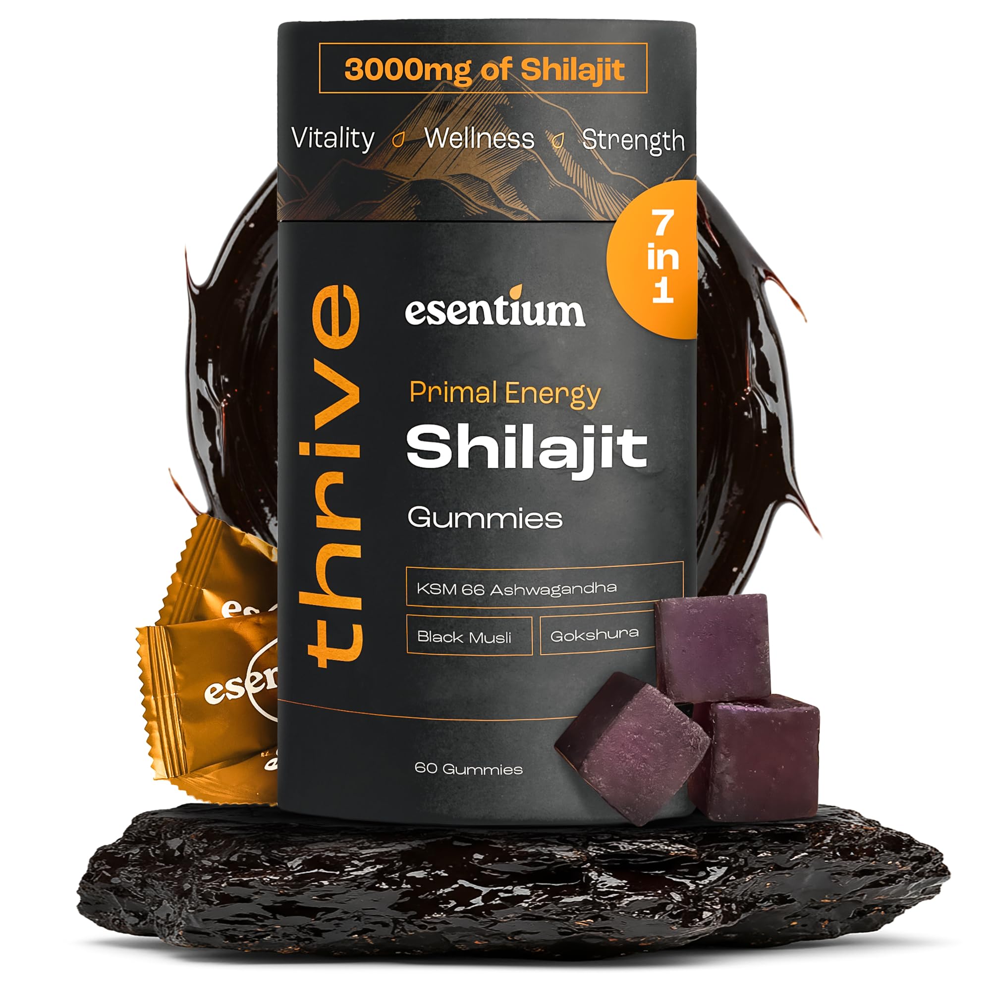 Hero image: Gold Shilajit Gummies for Men in bottle