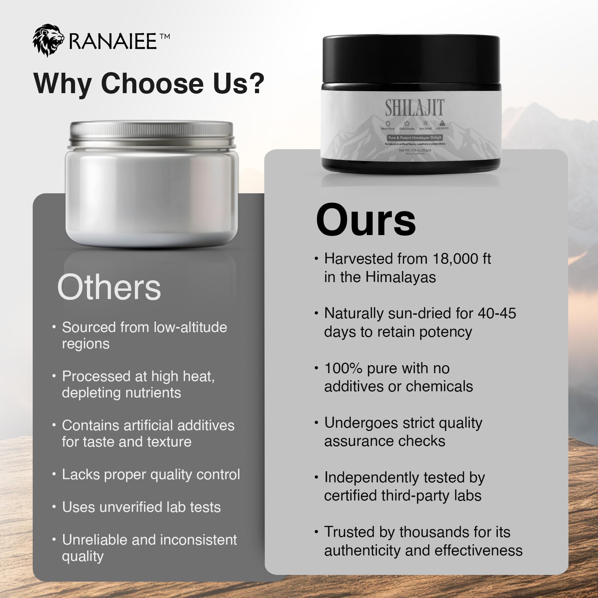 Shilajit resin from Himalayan mountains